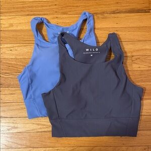 WILO Women's Ribbed Scooped Sports Bras